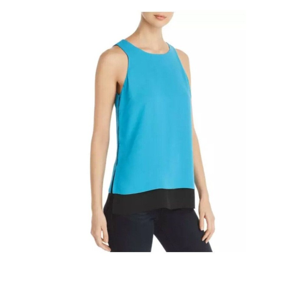 Bloomingdale's Tank Top Cami Size S Alyssa Blue Sleeveless Tie Shell Le Gali